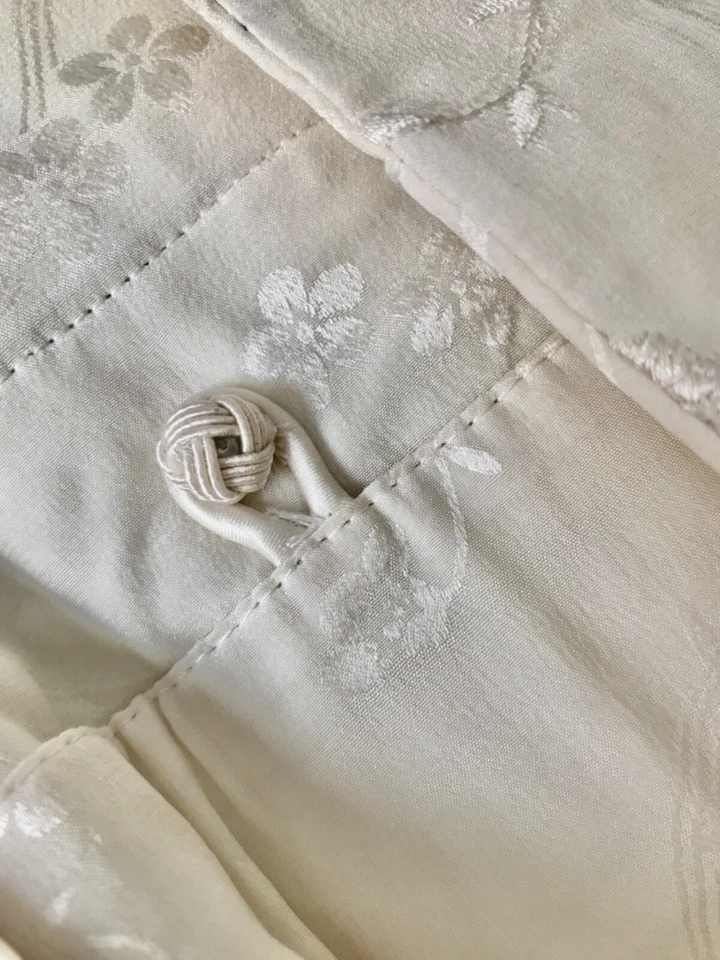 NIP RARE RALPH LAUREN WHITEHALL JACQUARD EMBROIDERED PAIR OF EURO SHAMS ~ SILK - Image 4 of 4