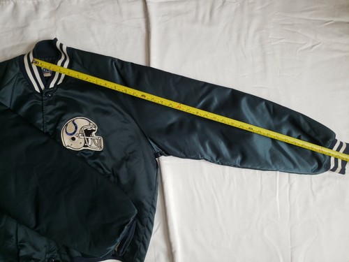 🚨🔥Vintage Chalk Line XL Indianapolis Colts Starter Style Spellout Jacket EUC! - Picture 11 of 12