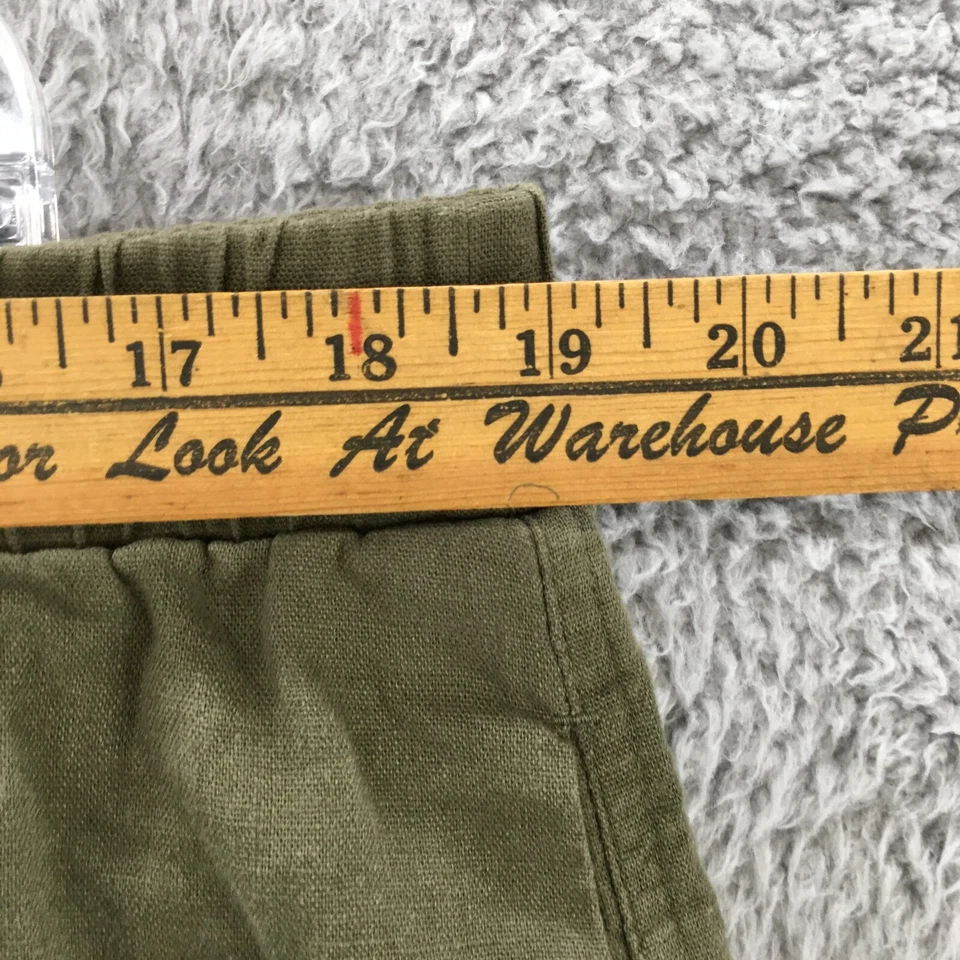 Pantalones Cortos Chinos Universal Thread Para Mujer Extra Grandes Verde Tiro Alto Cintura Elástica Foto 4 de 4