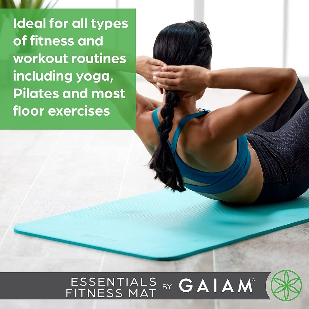 Premium Yoga Mat with Easy-Cinch Carrier Strap for Fitness and Exercise