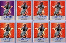 2014 Leaf Valiant Aaron Murray Purple Prismatic Auto RC 18/25 ATL Legends QB