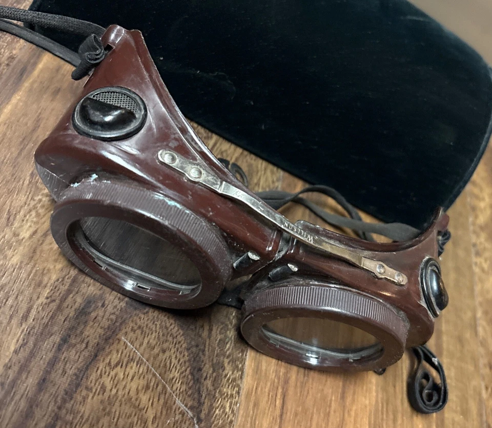 Gafas de seguridad de soldadura Willson Kover-mor Steampunk antiguas lentes verdes ¡Bonitas! Foto 2 de 4