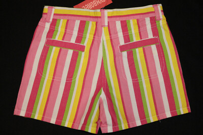 Gymboree PRETTY LADY pink orange yellow STRIPED Summer SHORTS
