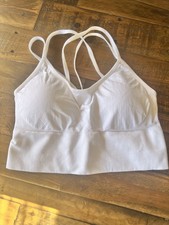 New Women’s White Strappy Sports Bra Size Small 