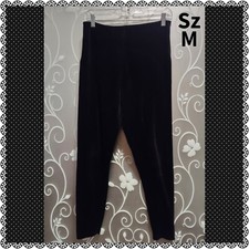 Womens Black Velour Pants Size M