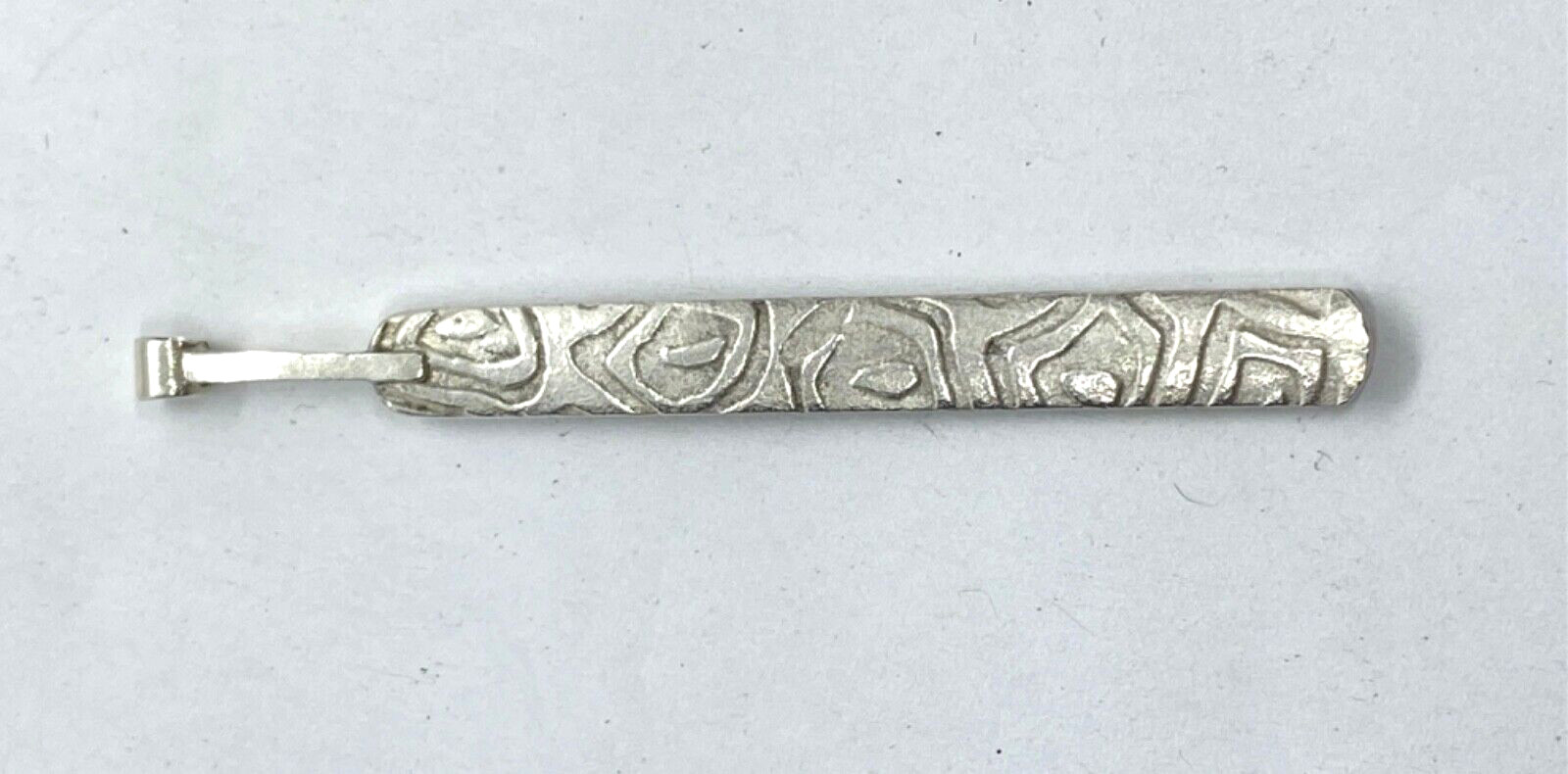 Solid Hallmarked Sterling Silver Elongated Patter… - image 1