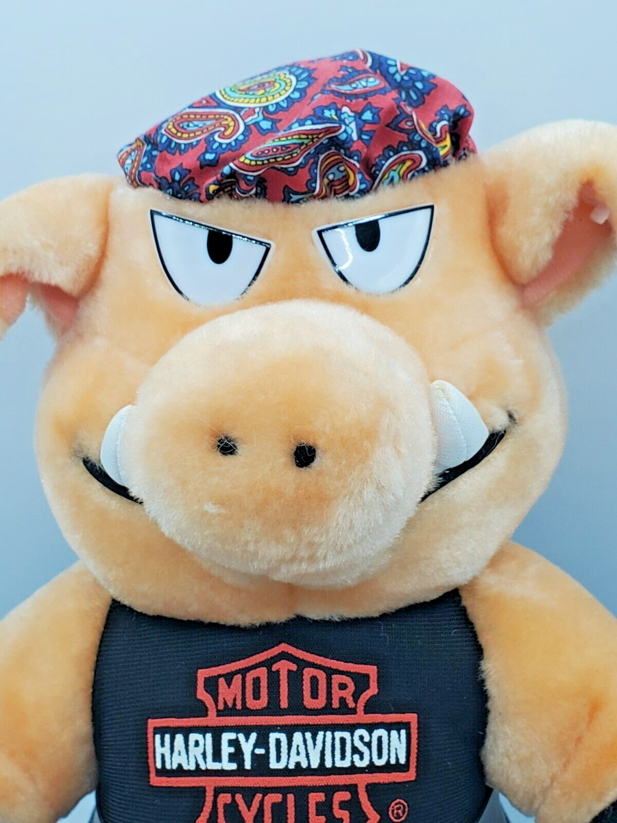 Harley Davidson Plush Toy Biker Hog - Stuffed Motorcycle Pig w