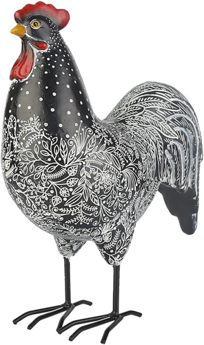 Garden Rooster Statues & Sculpture, Resin Chicken Animal Yard Art Lawn Ornament