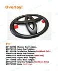 Matte Black Toyota Logo OVERLAY emblem for 4Runner Camry Corolla Matrix Rav4 etc