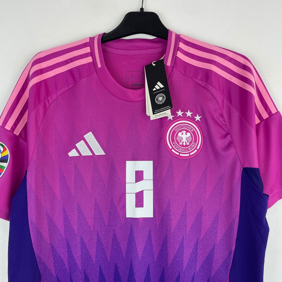 Germany Euro 2024 Toni Kroos Away Shirt Adidas Pink Jersey