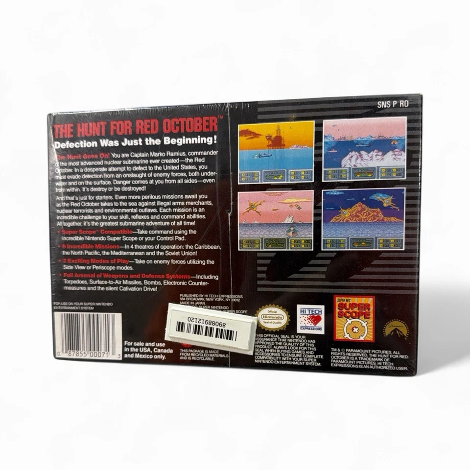 The Hunt for Red October Super NES Nintendo SNES Sean Connery WATA PSA VGA CGC - Image 4 of 4