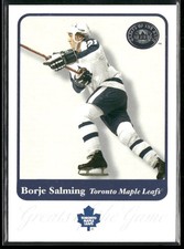 2001-02 Fleer Greats of the Game Borje Salming #73 Toronto Maple Leafs