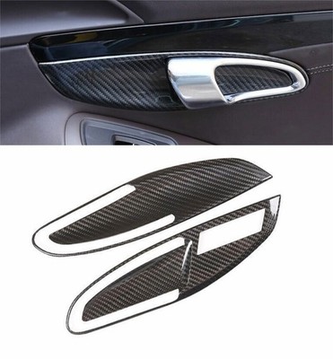 For Porsche 718 2016-2019 Realy Carbon Fiber Car Interior Door Bowl Cover Trim
