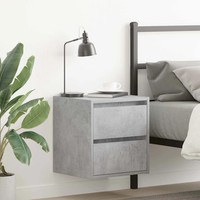 Wandnachttische 2Er Set Betongrau 38X34X40 Cm Nachttisch Wandregal