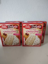 Betty Crocker Super Moist Cherry Chip Cake Mix, 375g (4 Pack) Baking Mix