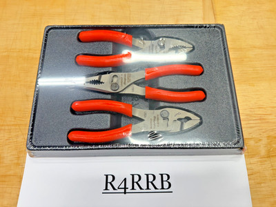 Snap-on Tools USA NEW SEALED 3pc ORANGE Soft Grip Slip Joint Pliers Set PL346ACO