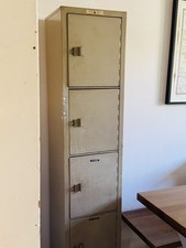 Vintage Steel Locker Storage Cabinet | Kitchen Home Office Workshop furniture 