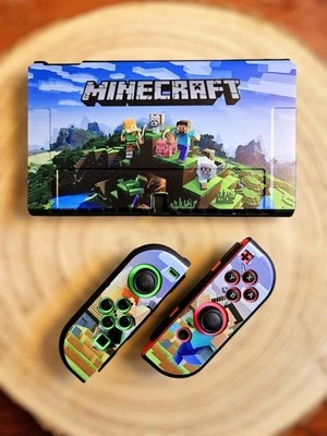 MARKENLOS 🍀 Nintendo Switch OLED Soft Case Schutzhülle Minecraft Design dockable