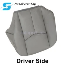 Driver Side Bottom Leather Seat Cover Gray For 03-06 Chevy Silverado GMC Sierra