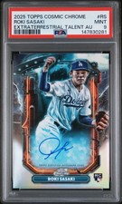 2025 Roki Sasaki Rookie Auto Cosmic Chrome ET Talent #ETA-RS LA Dodgers PSA 9