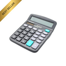 Desk Calculator 12 Digit Solar Battery Dual Power Large LCD Display Big Buttons