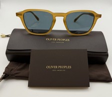 Oliver Peoples Emryn OV5598SU 1779R5 - Semi-Matte Goldwood / Blue Lens 50MM 