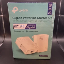 TP-Link AV1000 Gigabit Powerline Starter Kit TL-PA7017 Network Extender SEALED