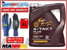 MANNOL 7202 4-Takt Plus 10W-40 4 Stroke Motorcycle Engine Oil JASO MA/MA2 4L UK 5.50 per litre