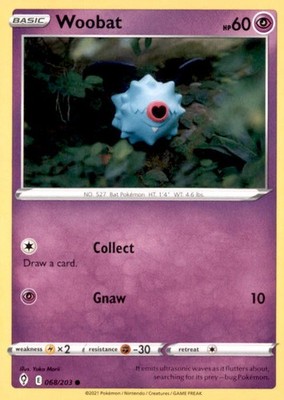 SWSH07: Evolving Skies #068/203 Woobat