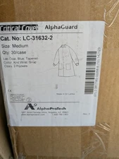 Alpha Pro Tech LC-32632-2 Critical Cover Lab Coat with 3 Pockets 30ct Medium