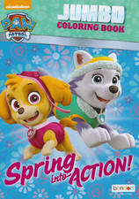 Brand New Spring into Action Paw Patrol Jumbo Coloring Book Kids Nickelodeon