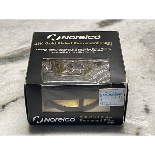 Vintage Norelco GF99 Permanent Kaffeefilter New Old Stock versiegelt in Box 1985