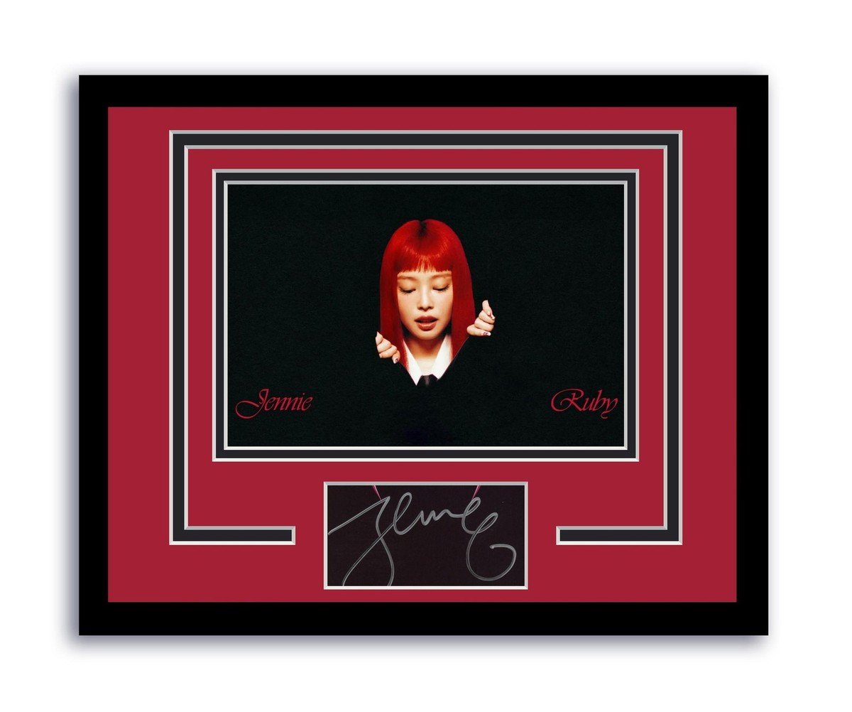 Jennie Autographed Signed 11x14 Framed Photo Ruby Blackpink ACOA