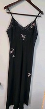 Vintage Oscar de La Renta Pink Label Lace Embroidered Slip Dress Nightgown 