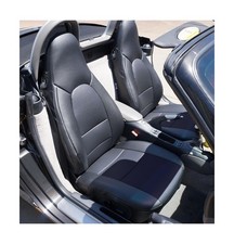 Iggee Black Leather Front Seat Covers For Porsche Boxster 1997-2004 Iggee Black Leather Front Seat Covers For Porsche Boxster 1997-2004