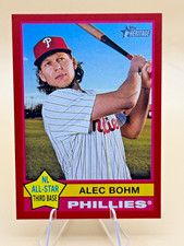 2025 Topps Heritage Alex Bohm #240 Red Border NL All-Star Phillies