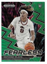 2023 Anthony Black Panini Prizm Draft Picks Fearless Green Wave Rookie - Magic