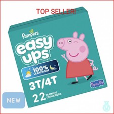 Pampers Training Pants - Easy Ups Girls  Boys - Size 3T-4T, 22 Count, Peppa Pig