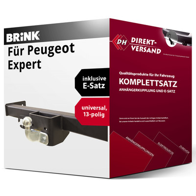 Für Peugeot Expert VF3A (Brink) Anhängerkupplung starr + E-Satz 13pol universell