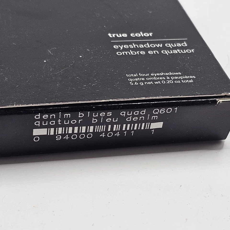 Sombra de ojos Avon Denim Blues True Color Quad (2009) nueva stock antiguo con caja Foto 2 de 3