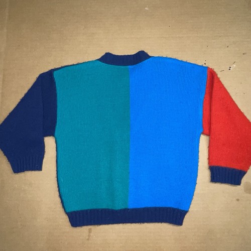 Vintage Oshkosh B’Gosh Boys Color Block Cardigan Sweater Button Front - Picture 6 of 11