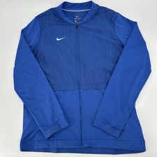 Nike Jacket Mens Large Blue Dri-FIT Sideline Elite Hybrid Full-Zip 908416-493