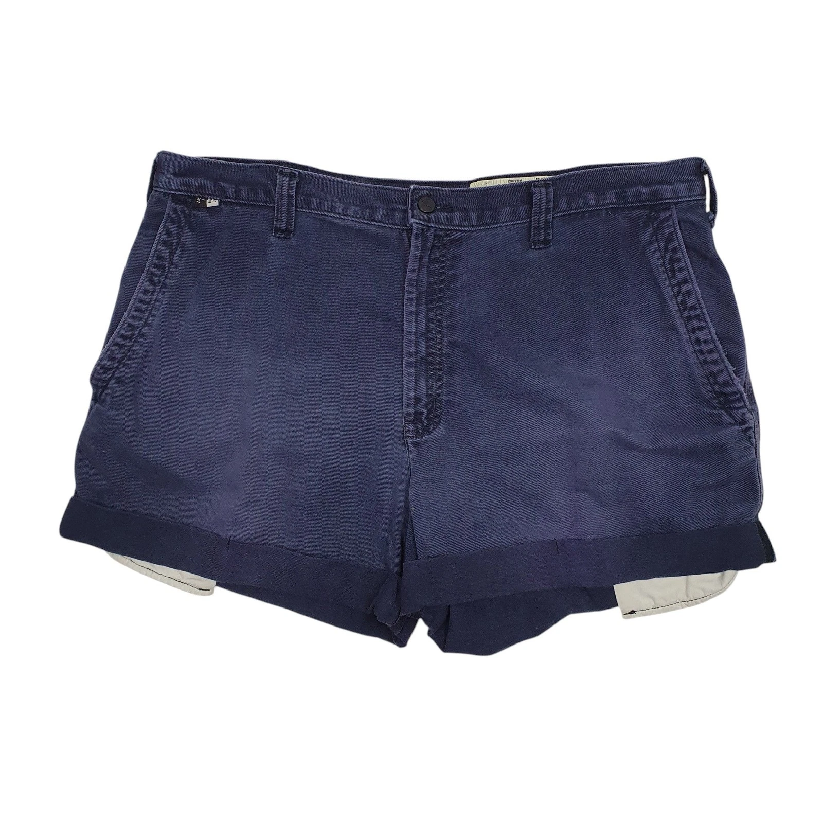 CARHARTT Navy Chino Cotton Shorts Mens W40