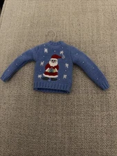 Christopher & Banks Christmas Sweater Ornament CJ Banks Miniature 2007 Blue