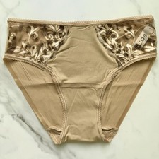 Soma Vanishing Edge Sensuous Lace Hipster Panty Warm Amber SZ M