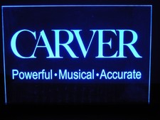 CARVER  (ELITE SERIES) ETCHED ACRYLIC LED SIGN W/BLACK ACRYLIC BASE