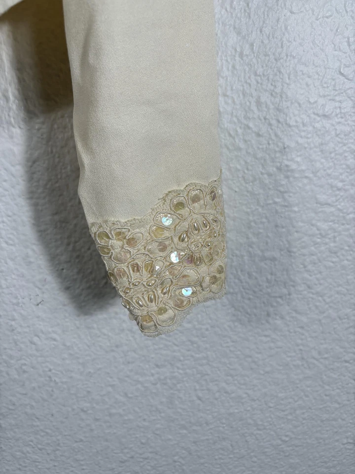 Blazer recortado vintage R J & Co para mujer 8 cuentas bordado años 90 Foto 4 de 4