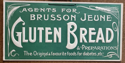 Vintage Gluten Bread Brusson Young Advertising Cardboard /RSC124