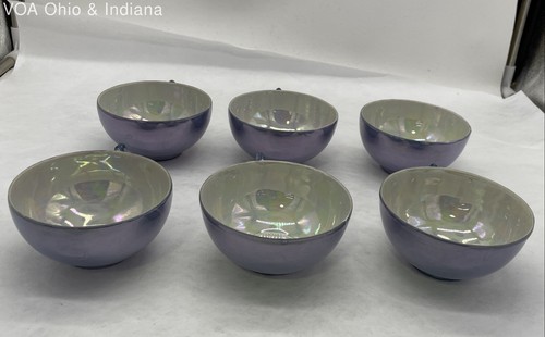 Vintage Luster Pale Blue/Purple Rising Sun Cup & Saucer Set Made in Japan - Picture 8 of 12