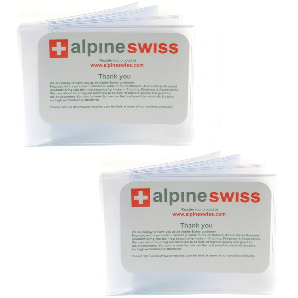 Alpine Swiss Set of 2 Wallet Inserts 6 Pages Credit Card Holder Picture Windows - Image 3 of 4
